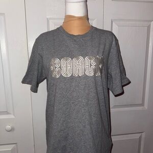 Coach Embroidered Coach Print T Shirt Size Medium NWOT